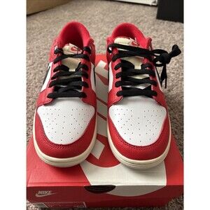 Nike Dunk Low Retro PRM Chicago Split White/Red/Black Men’s Size 9.5 Sneakers